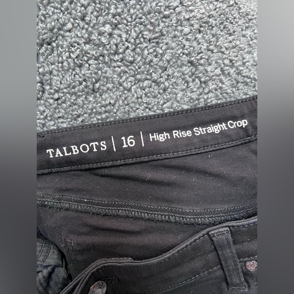 Talbots TASSEL HEM DENIM STRAIGHT CROP
- BLACK 16 - Picture 7 of 8
